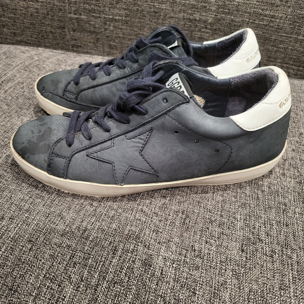 Golden Goose Navy Suede Low-Top Sneakers 36 - Picture 5 of 9